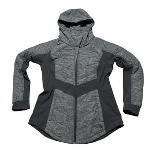 The‎ North Face Pseudio Jacket Women's Large Gray Hooded Insulated Quilted 20x28